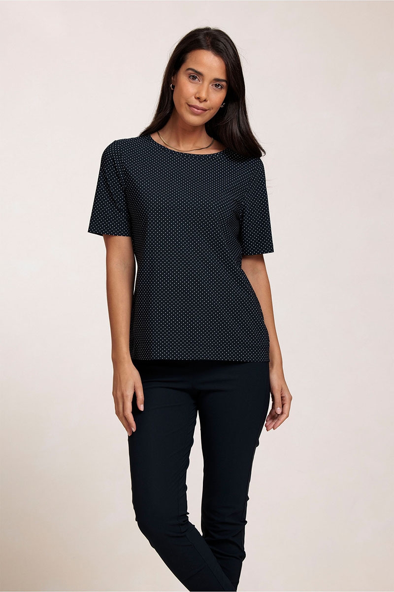 Dalfsen Dot shirt Dark blue/Off white