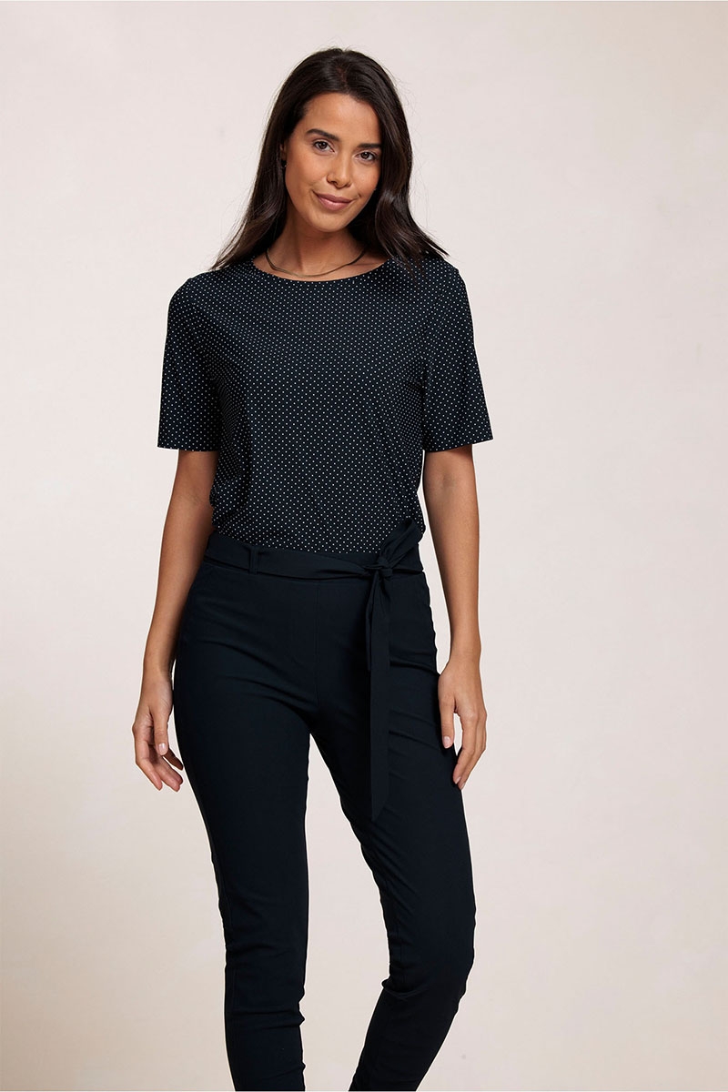 Dalfsen Dot shirt Black/Off white
