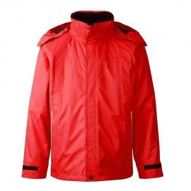 Zip-In Shell Jacket Unisex Red