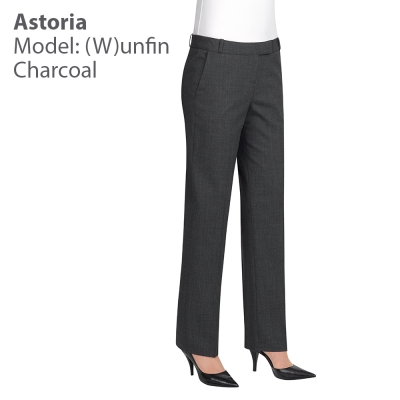 Unfin Astoria Slim Leg Trouser Charcoal