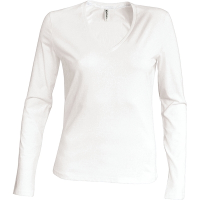 Kariban, Dames T-shirt L/S White