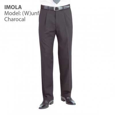 Imola Single Pleat Trouser, Charocal