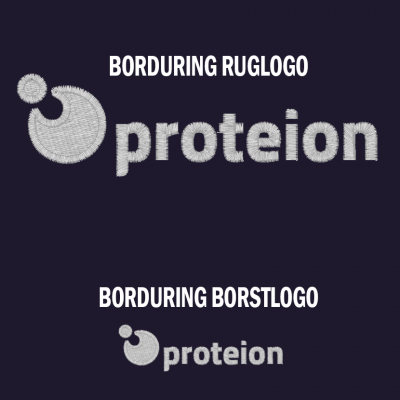 Borduring logo Proteion Borst en Rug